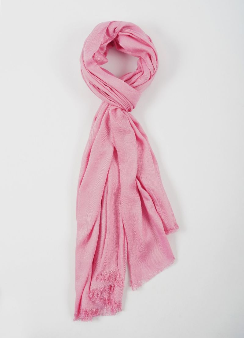 Buy Baby Pink Cotton Poly Soft scarf