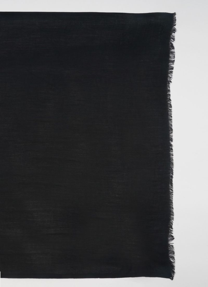 Black Cotton Poly Soft scarf