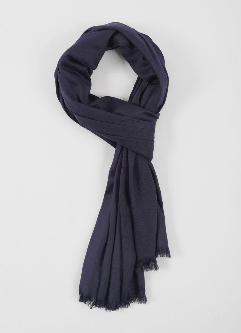 Buy Midnight Blue Cotton Poly Soft scarf