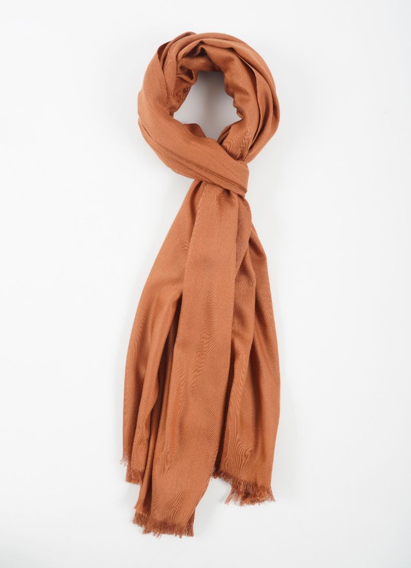 Buy Brown Cotton Poly Soft scarf