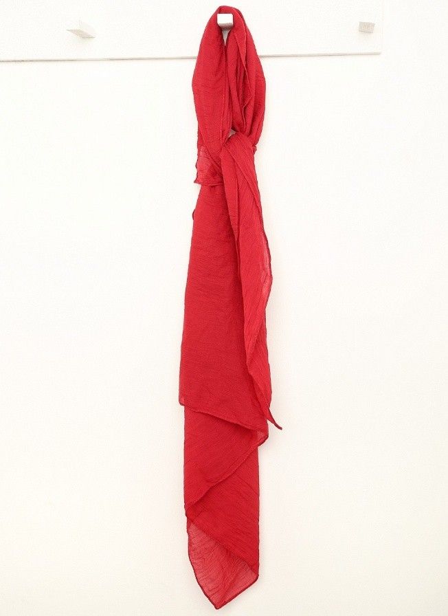 Buy Maroon Rayon Crinkle Scarf
