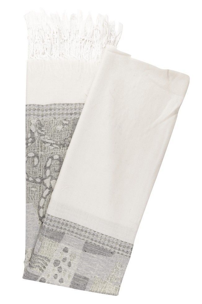 Buy White Border Print Scarf