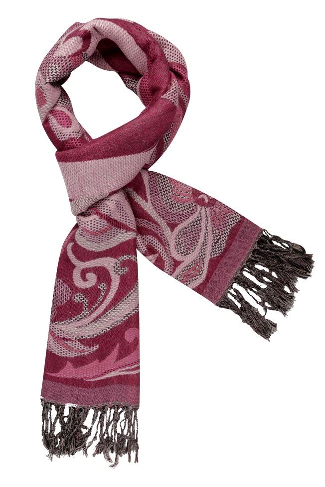 Buy Baby Pink Floral Patterned Scarf