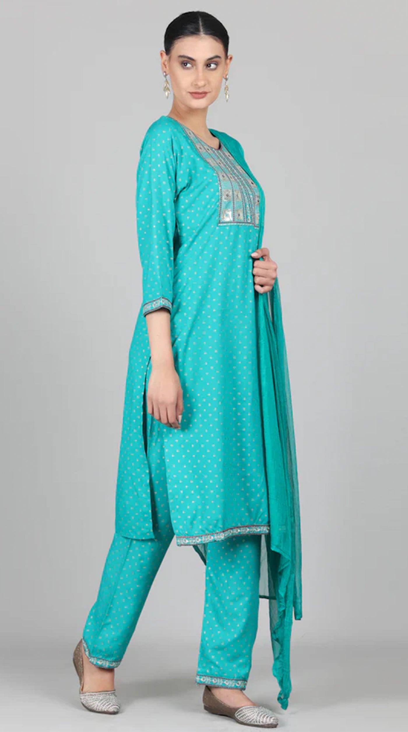 Rama Thread Embroidered Suit Set