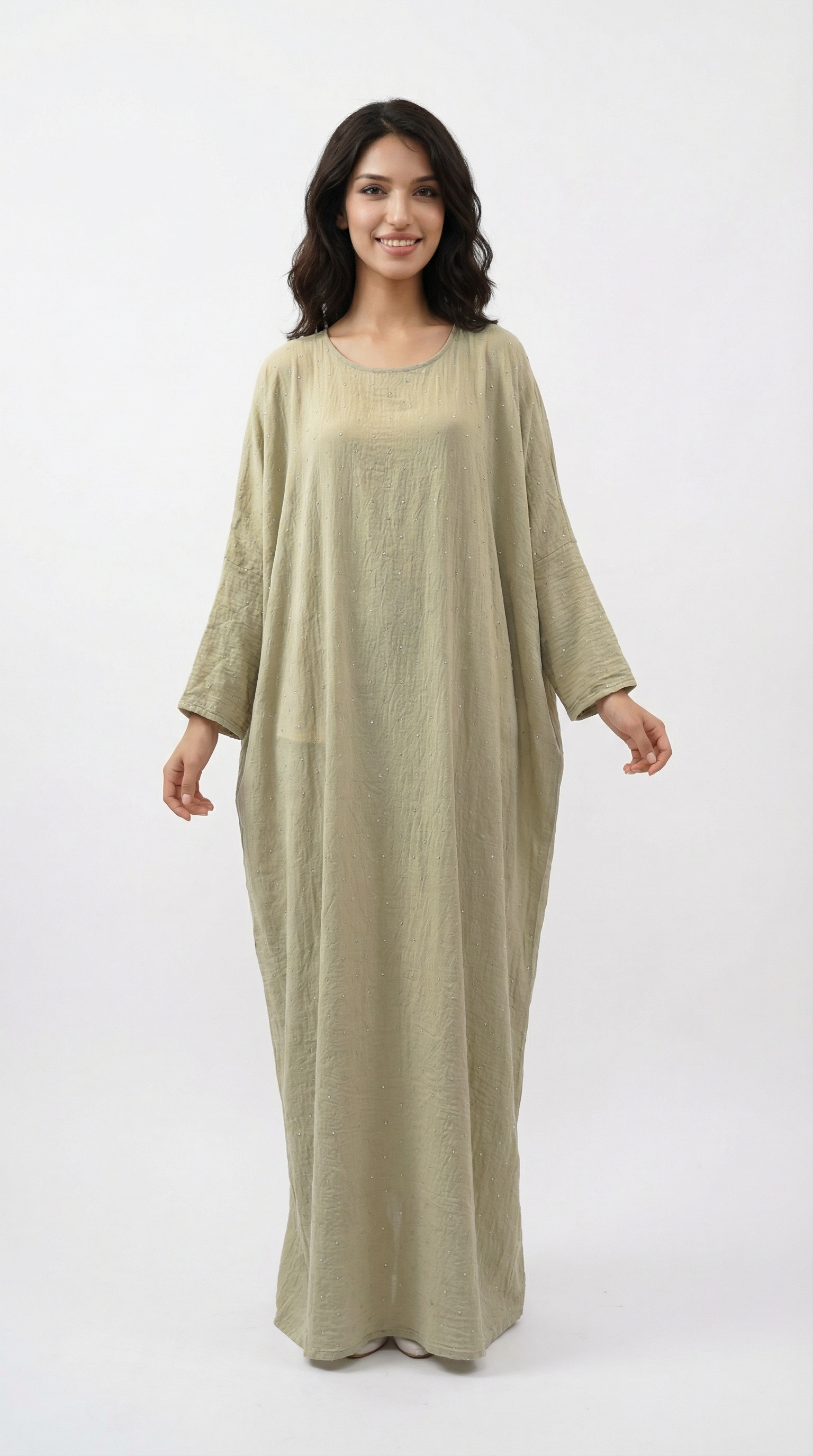 Light Beige Shimmery Kaftan