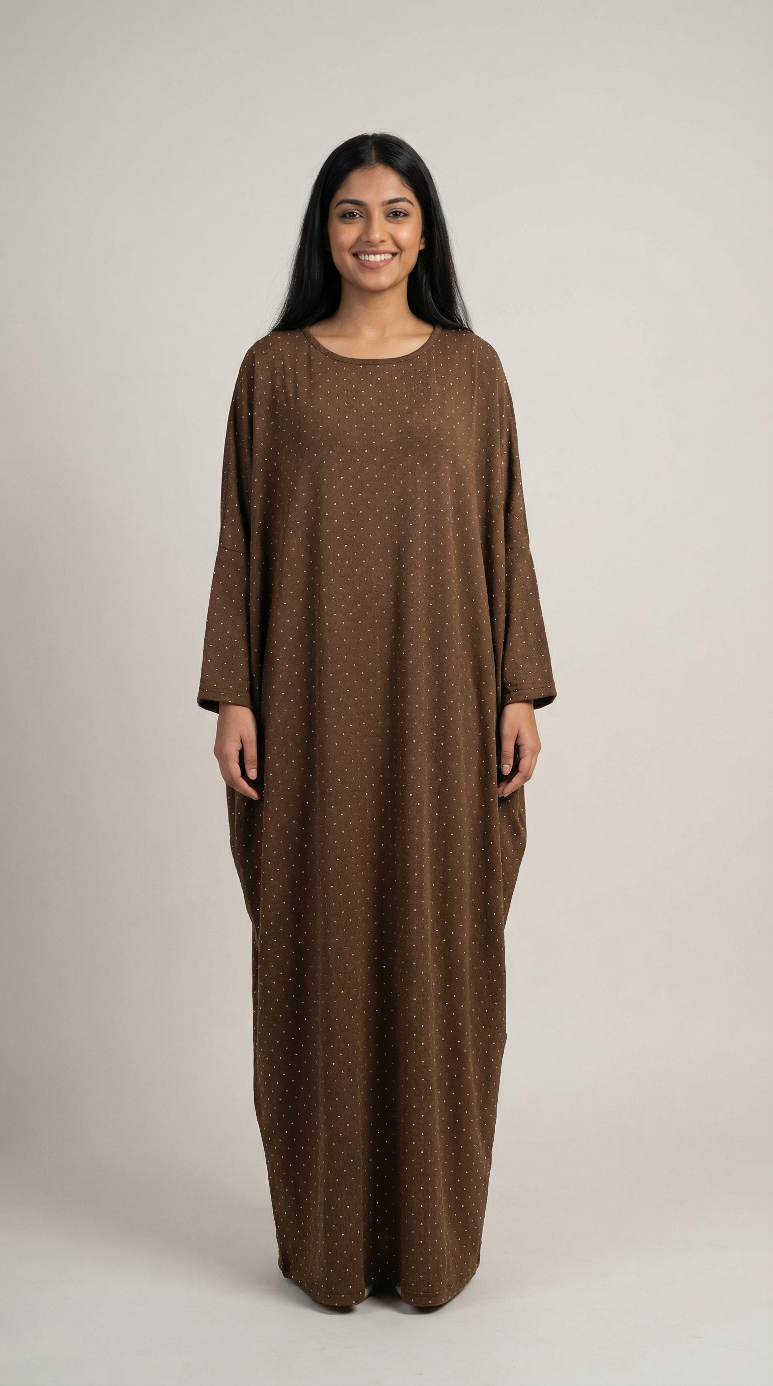 Brown Shimmery Kaftan