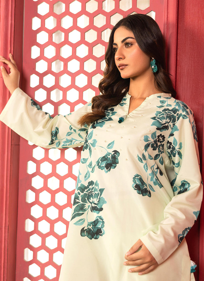 Mint Green Lawn Printed Co-ord Set