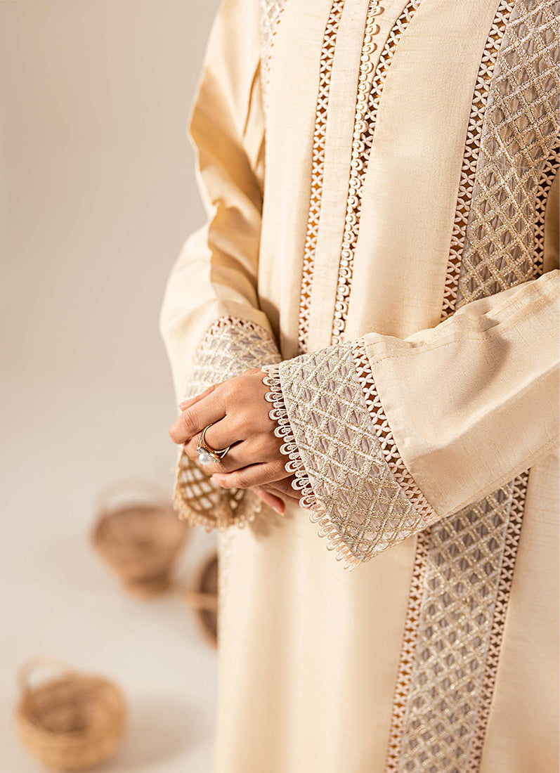 Ivory Raw Silk Co-ord Set