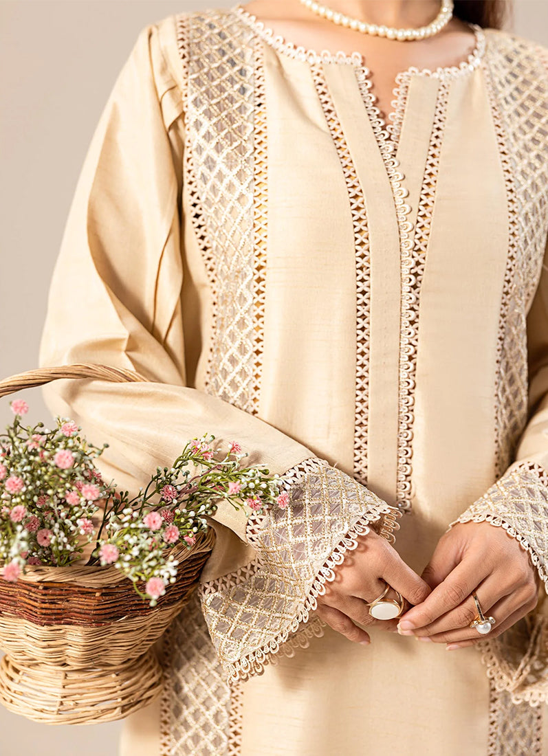 Ivory Raw Silk Co-ord Set