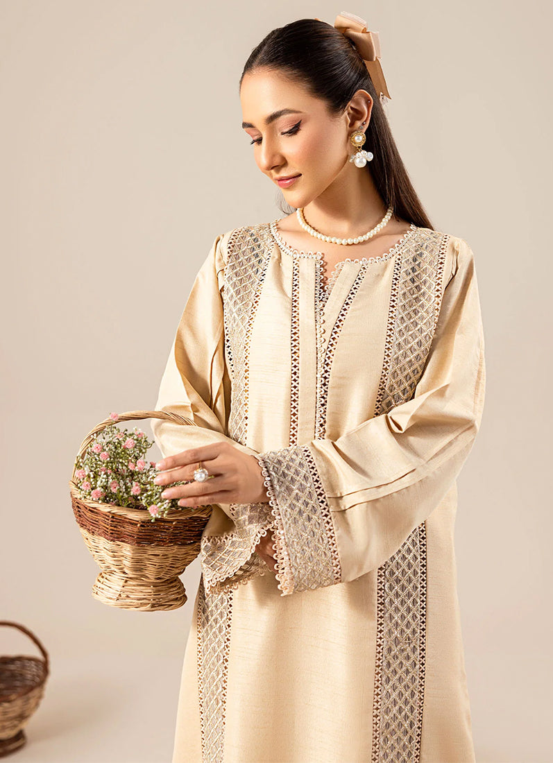 Ivory Raw Silk Co-ord Set