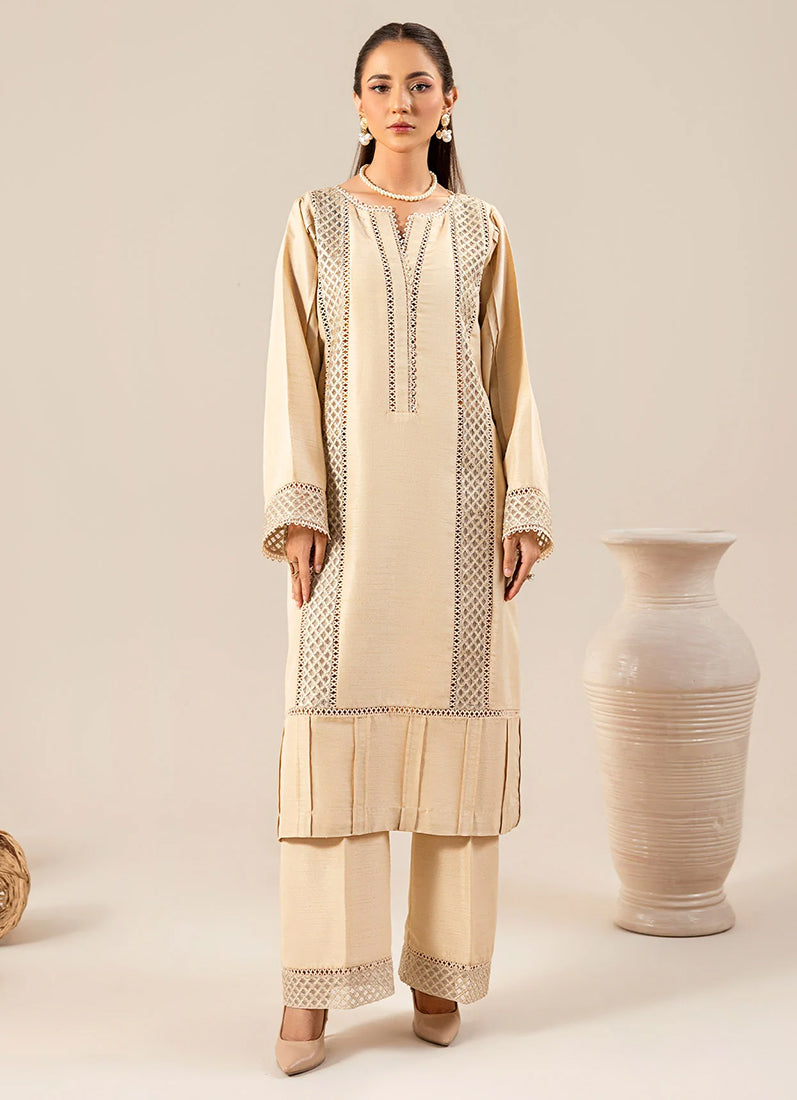 Ivory Raw Silk Co-ord Set