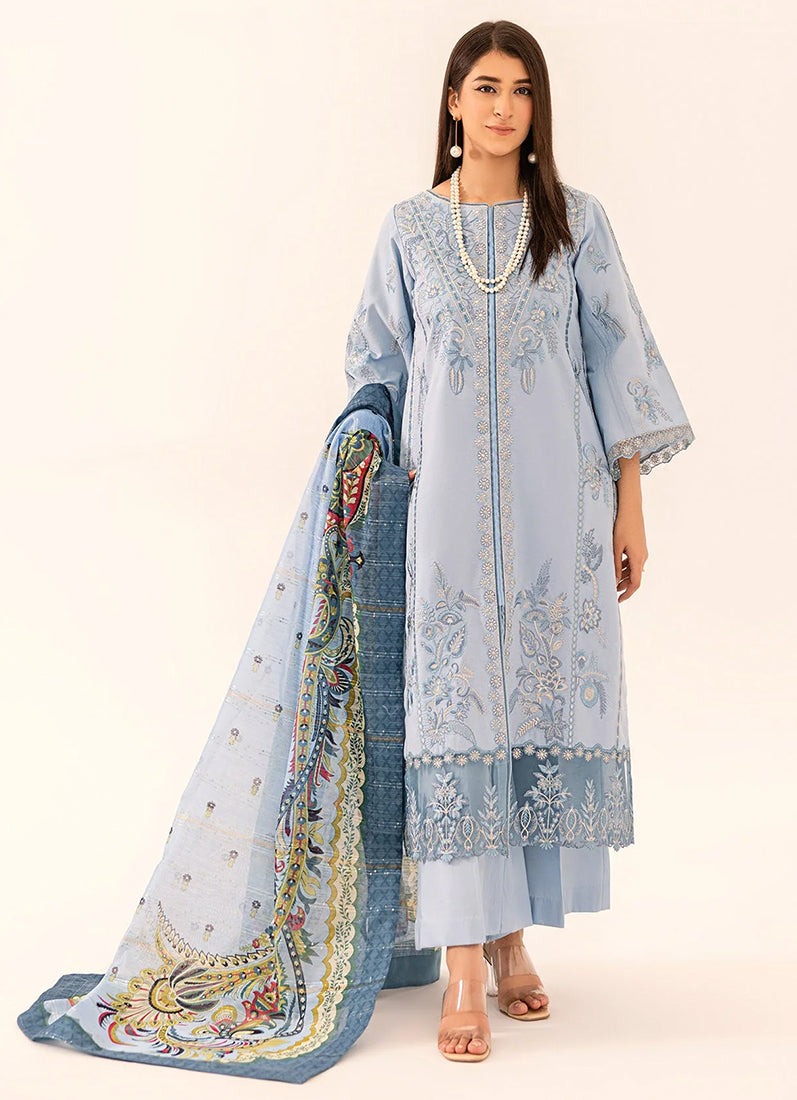 Blue Bloom Net Suit Set