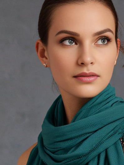 Rama Green Lace scarf