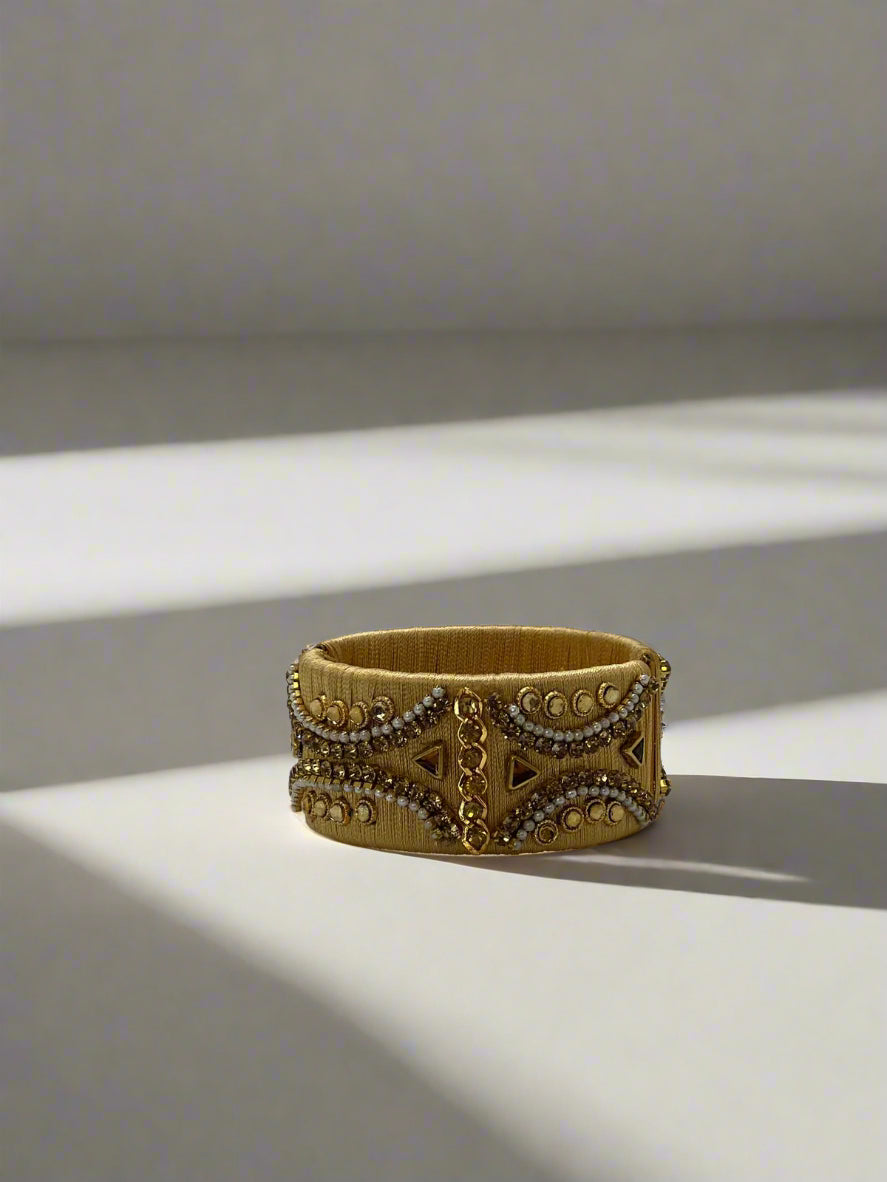 Gold Intricate Embellished Cuff