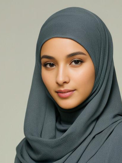 Charcoal Grey Georgette Soft scarf