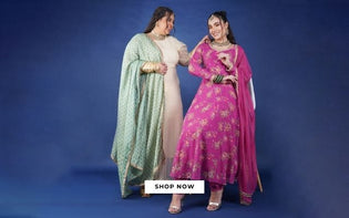 Navy Blue Resham Zari Embroidered Festive Anarkali Suit