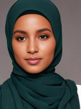 Dark Green Georgette Soft scarf