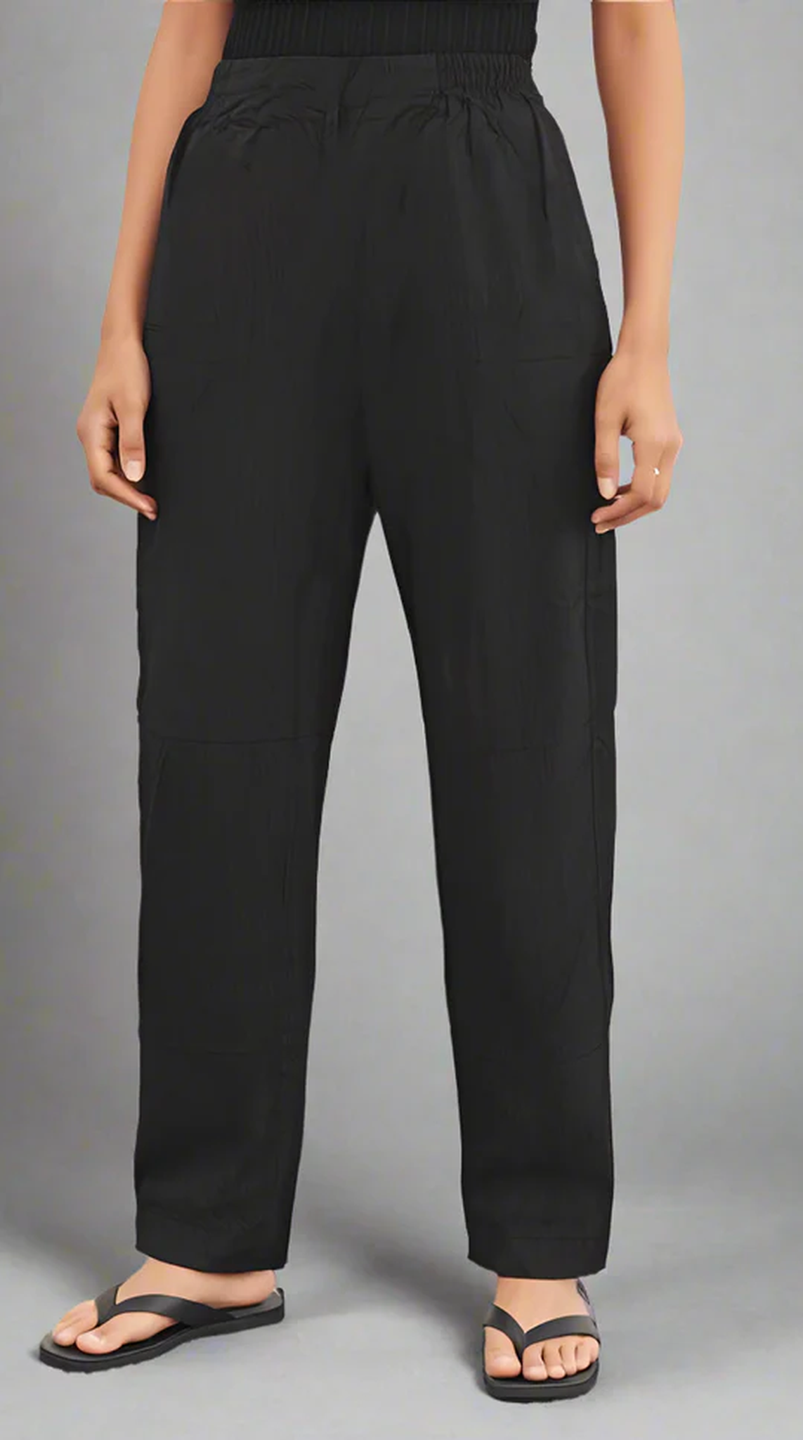 Black Cotton Trousers