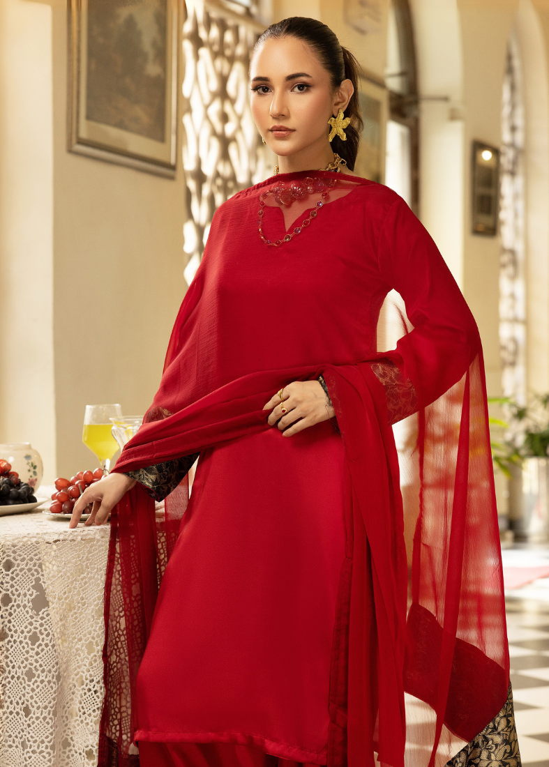 Maroon Farshi Salwar Suit Set