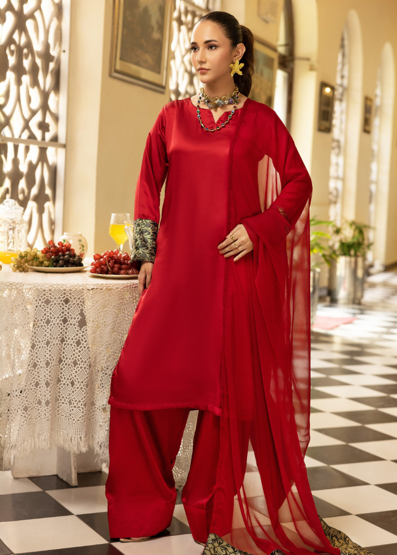 Maroon Farshi Salwar Suit Set