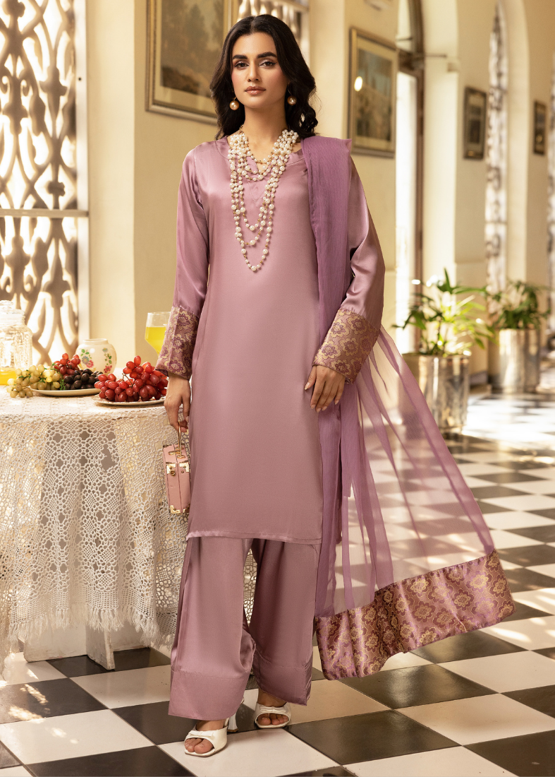 Dusky Pink Farshi Salwar Suit Set