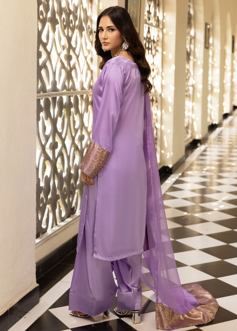 Lavendar Farshi Salwar Suit Set