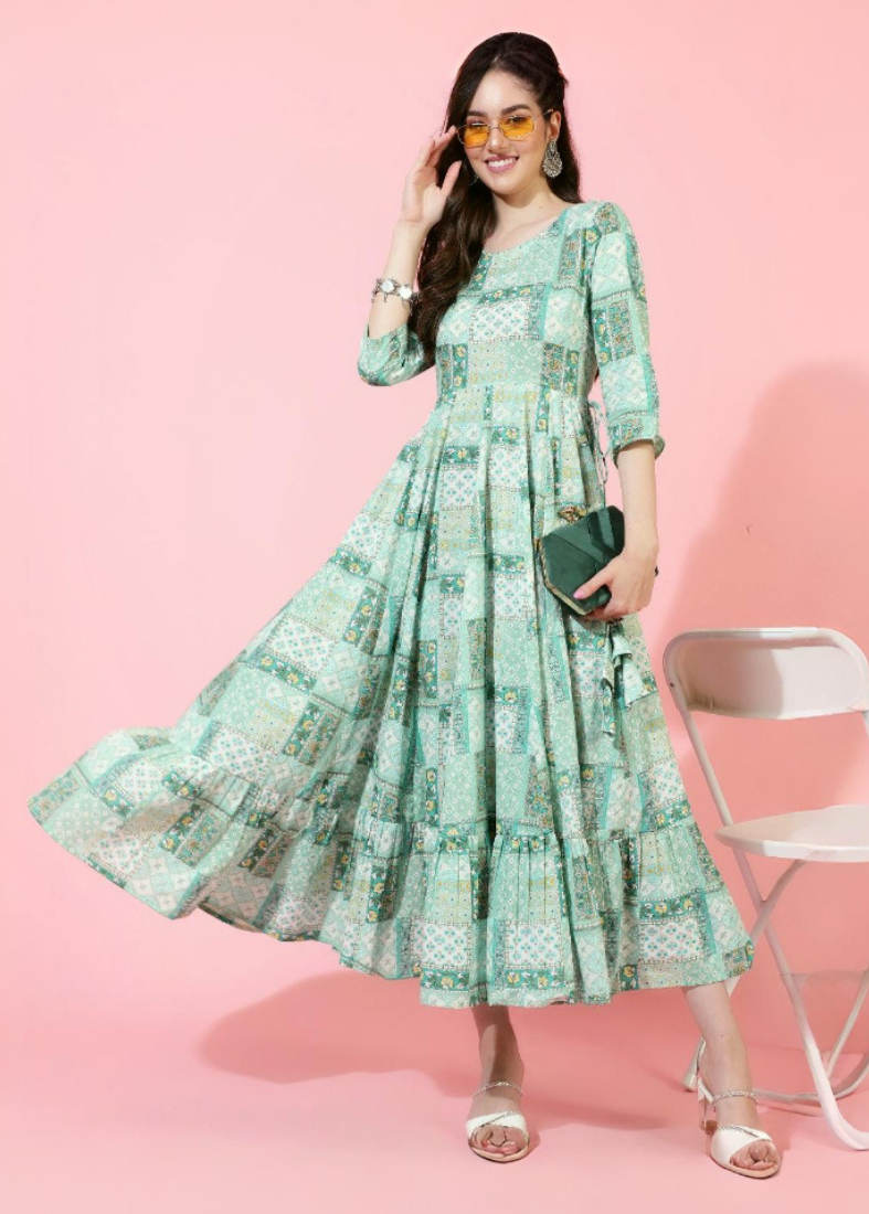 Mint Green Cotton Dress