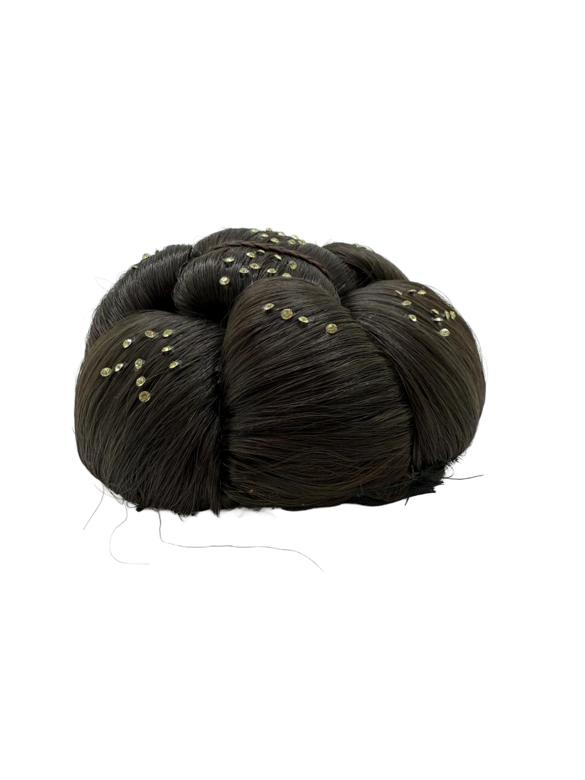 Traditional Bun with gold Diamante