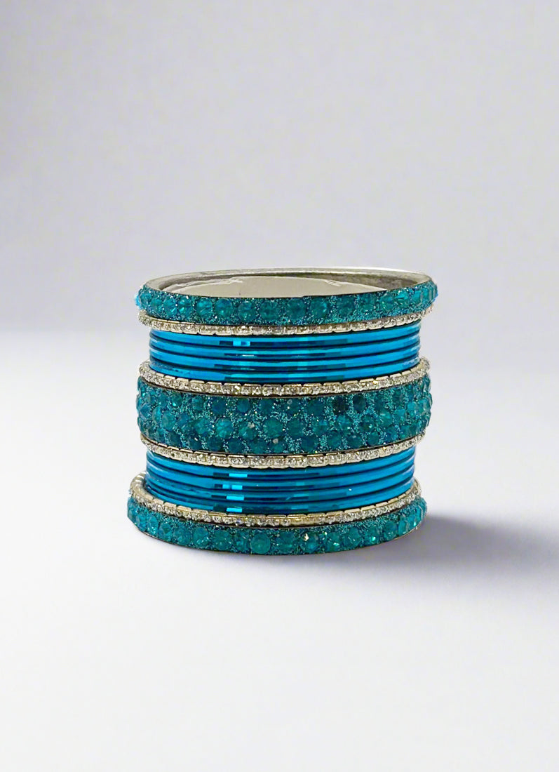 Ferozi Crystal Bangles