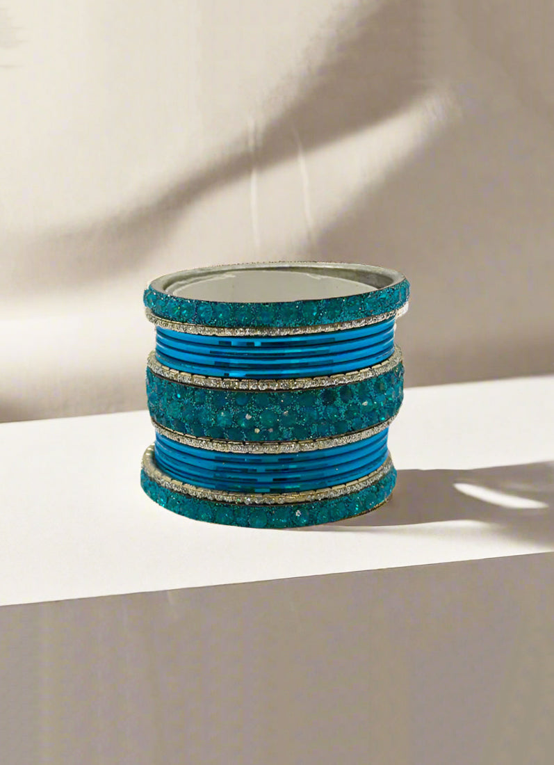 Ferozi Crystal Bangles