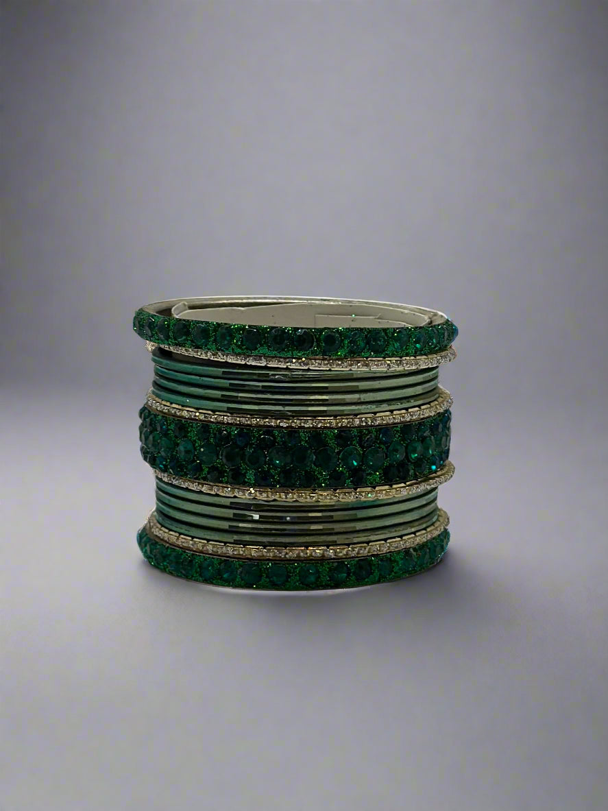 Green Girls Bangle Set