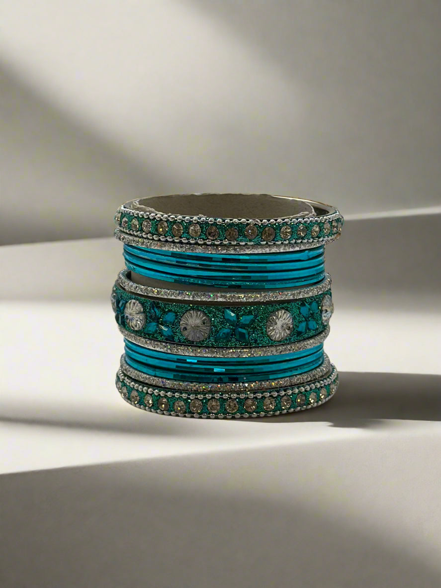 Rama Crystal Intricate Bangle Set