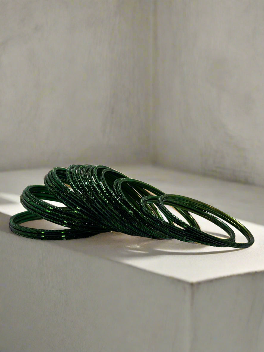 Dark Green Bangle Set