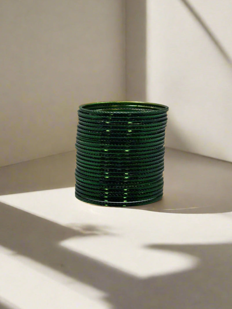 Dark Green Bangle Set