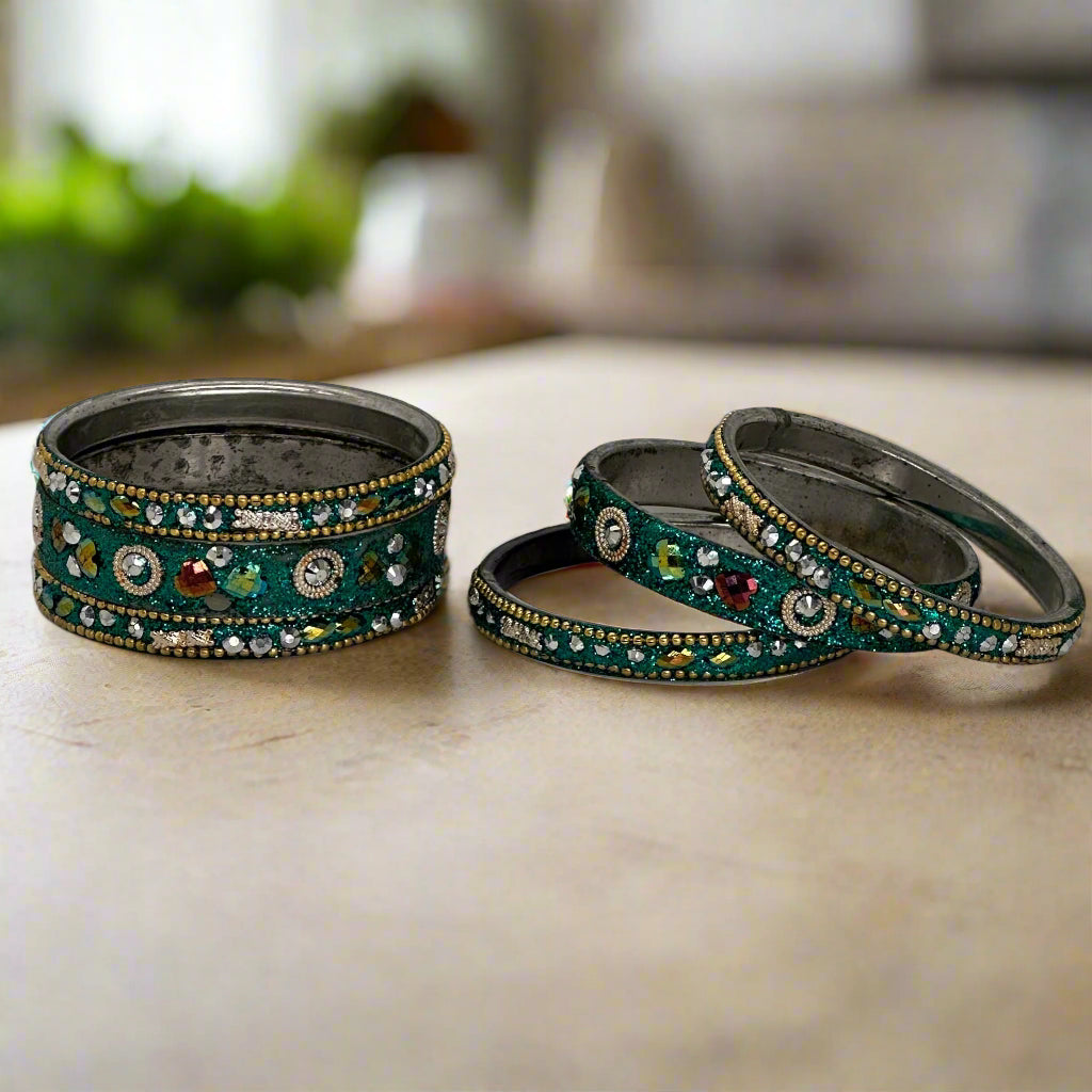Rama Intricate Sparkle Bangle Set