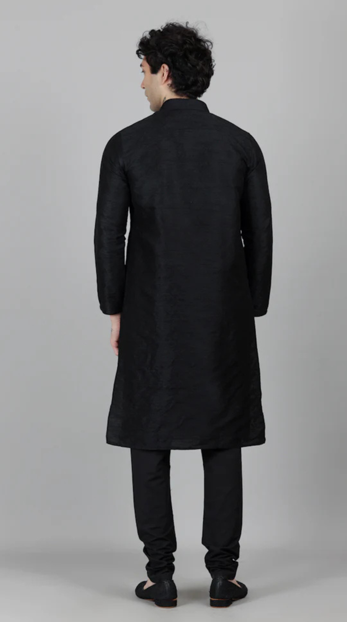 Men's Black Kurta and Payjama Set