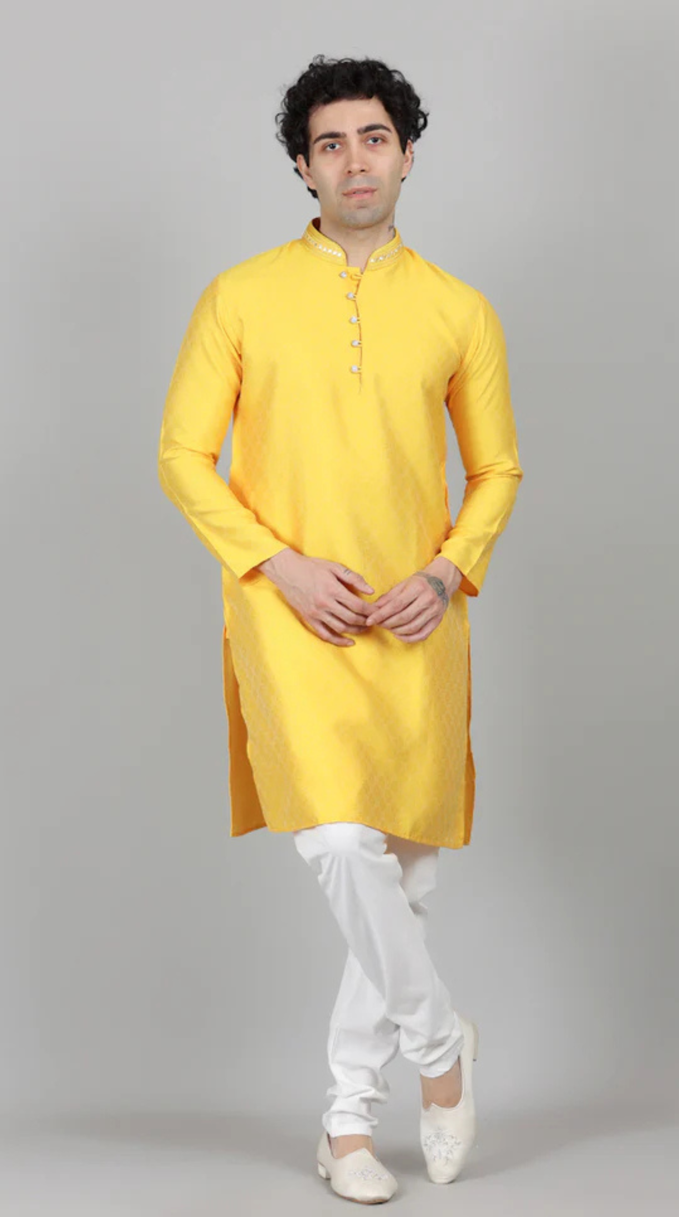 Men's Haldi Yellow Kurta Payjama Set