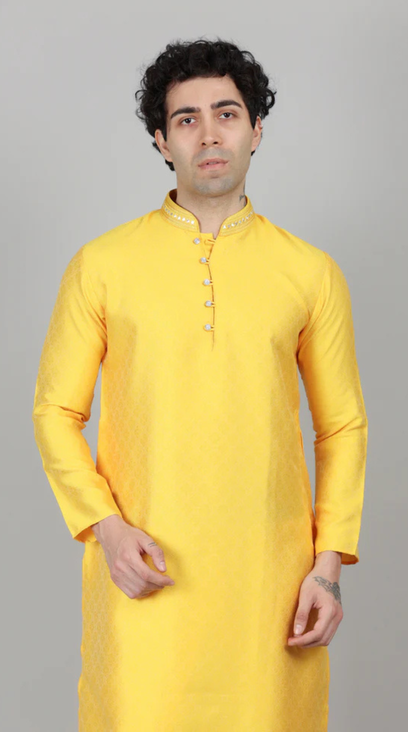 Men's Haldi Yellow Kurta Payjama Set