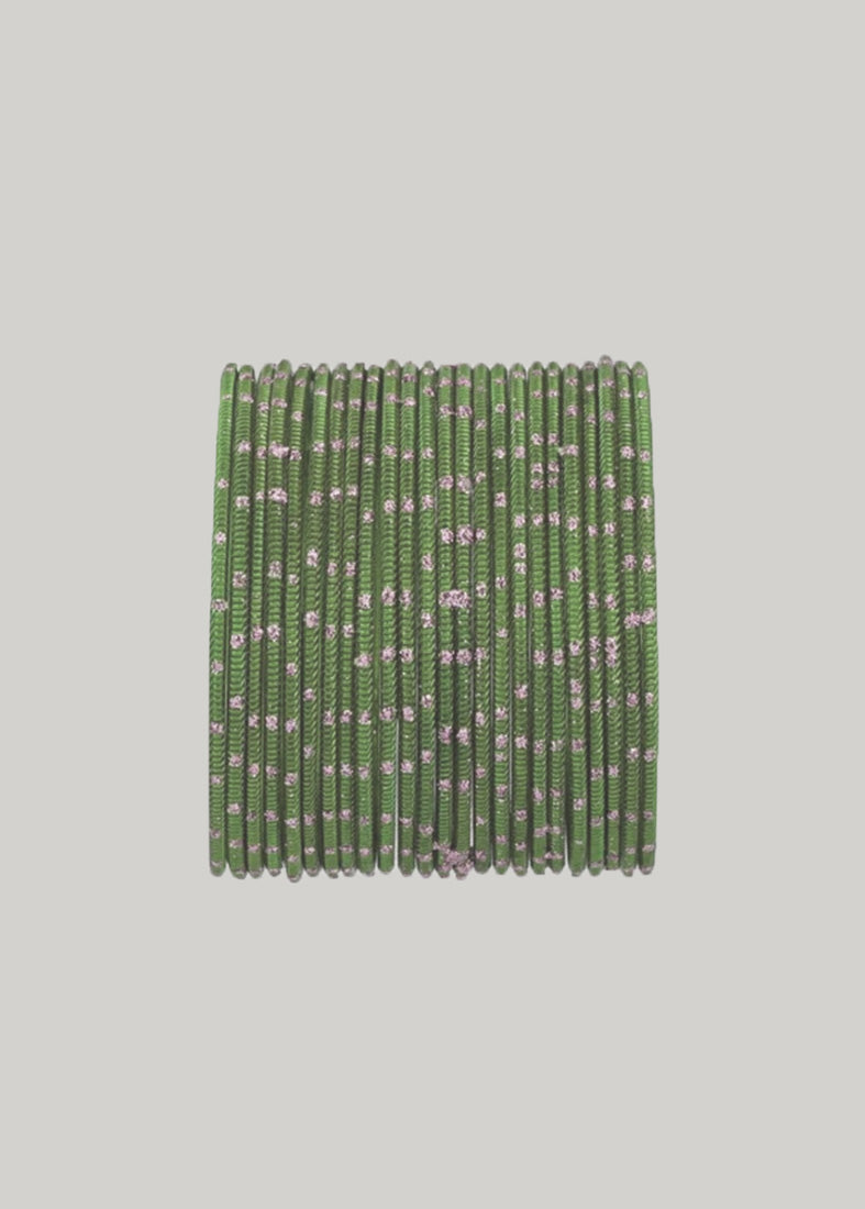 Mint Green Glitter Spot Bangle Set