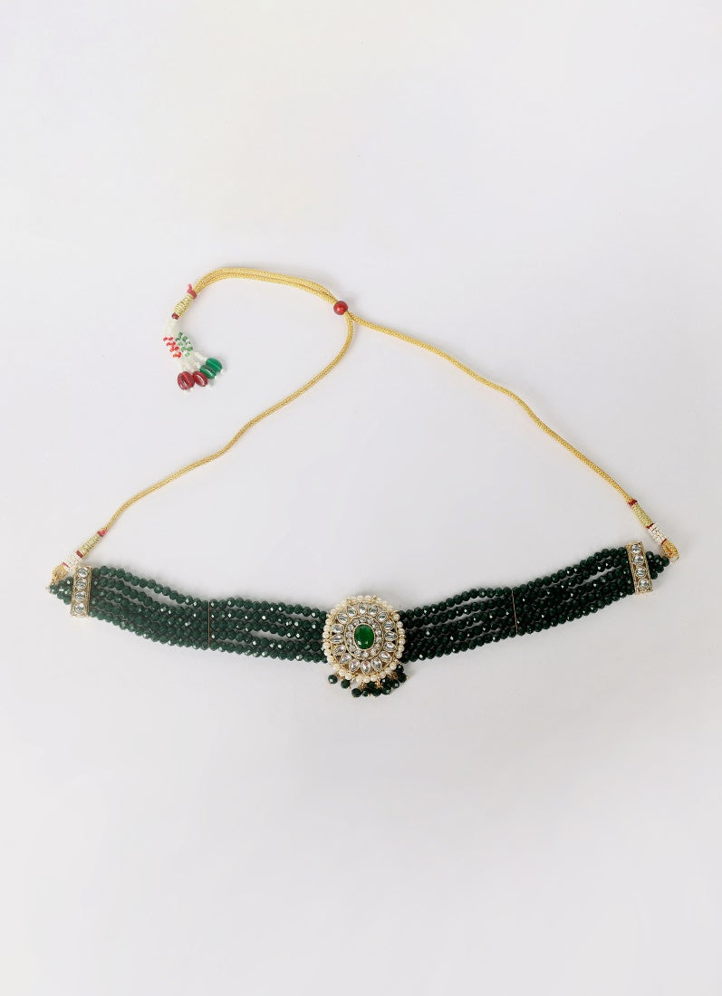 Green Crystal Chocker set
