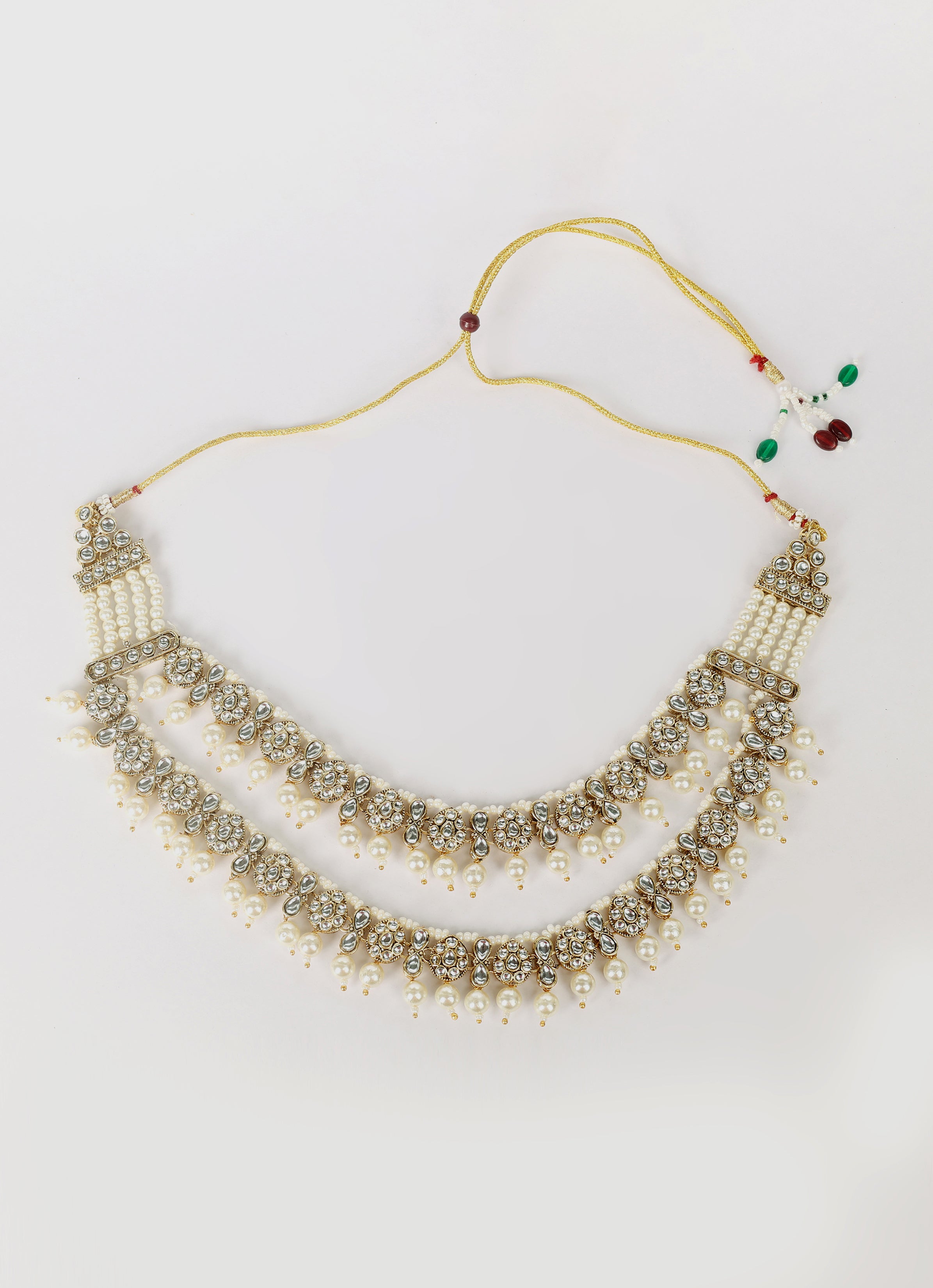 Pearl Kundan Heavy Necklace Set