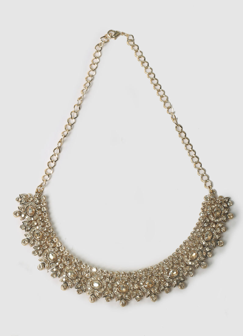 Womens Gold Stonework Jewellery Set