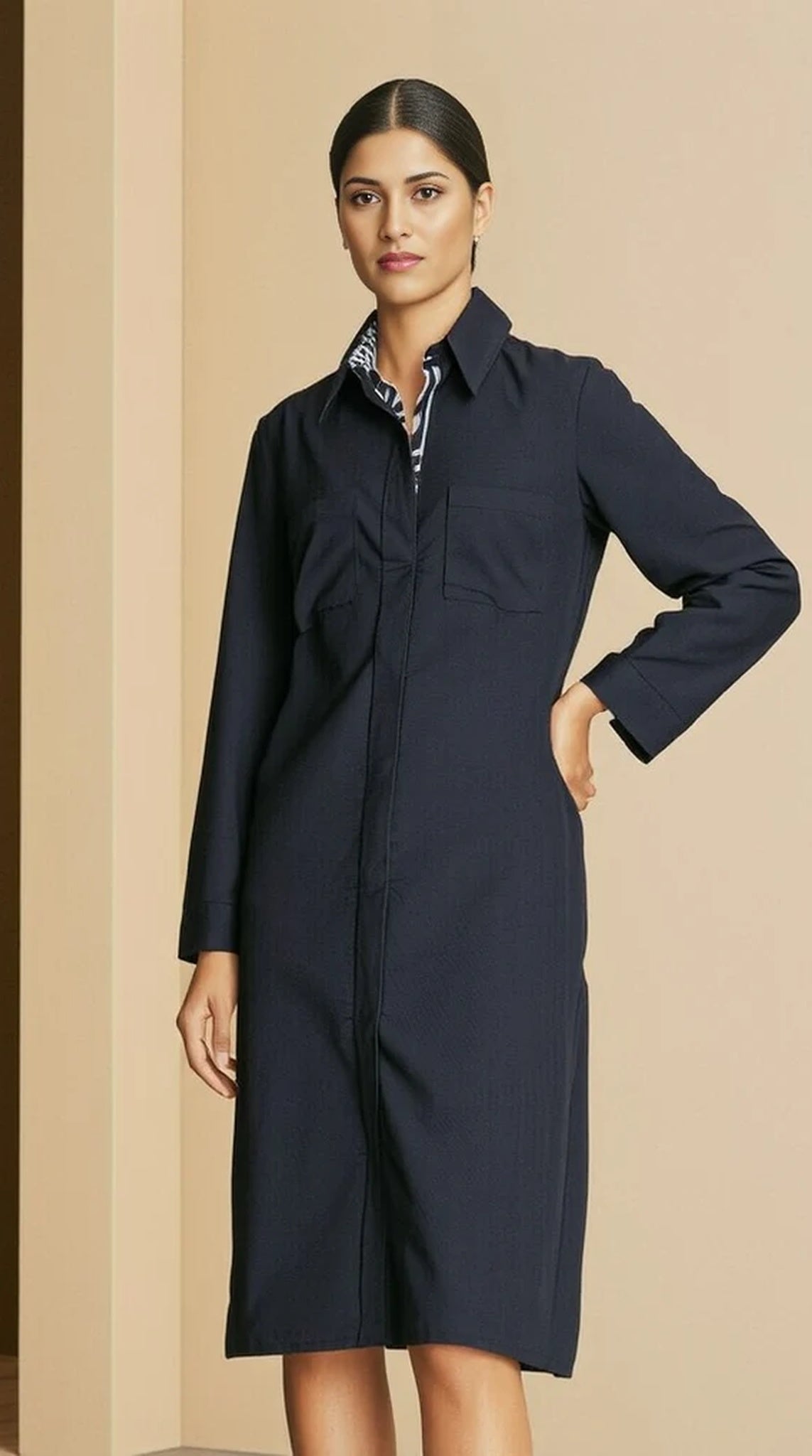 Navy Blue Shirt Kurta