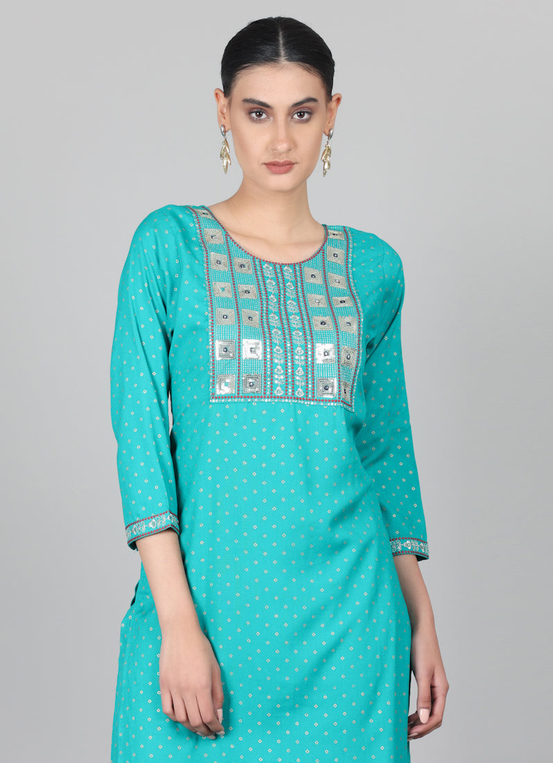 Rama Thread Embroidered Suit Set