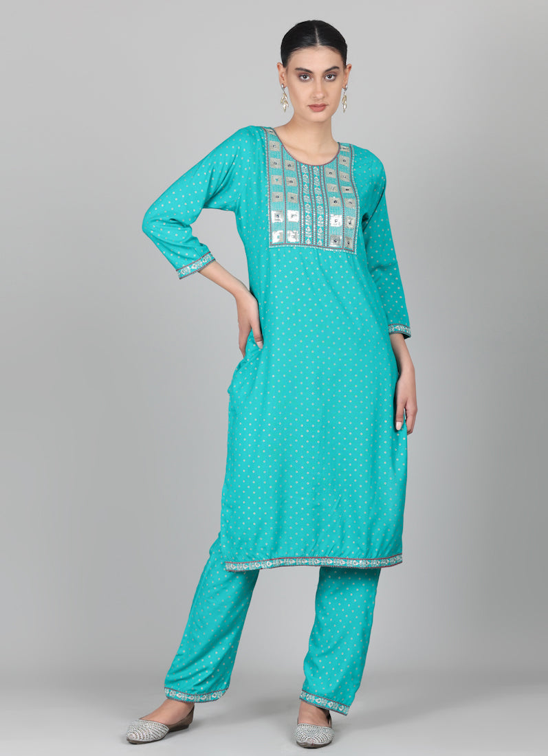Rama Thread Embroidered Suit Set