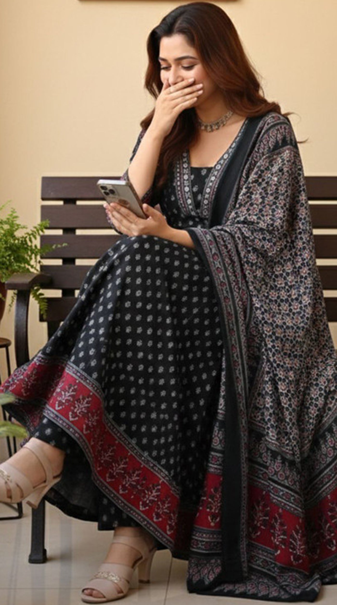 Black Naira Cut Cotton Suit Set