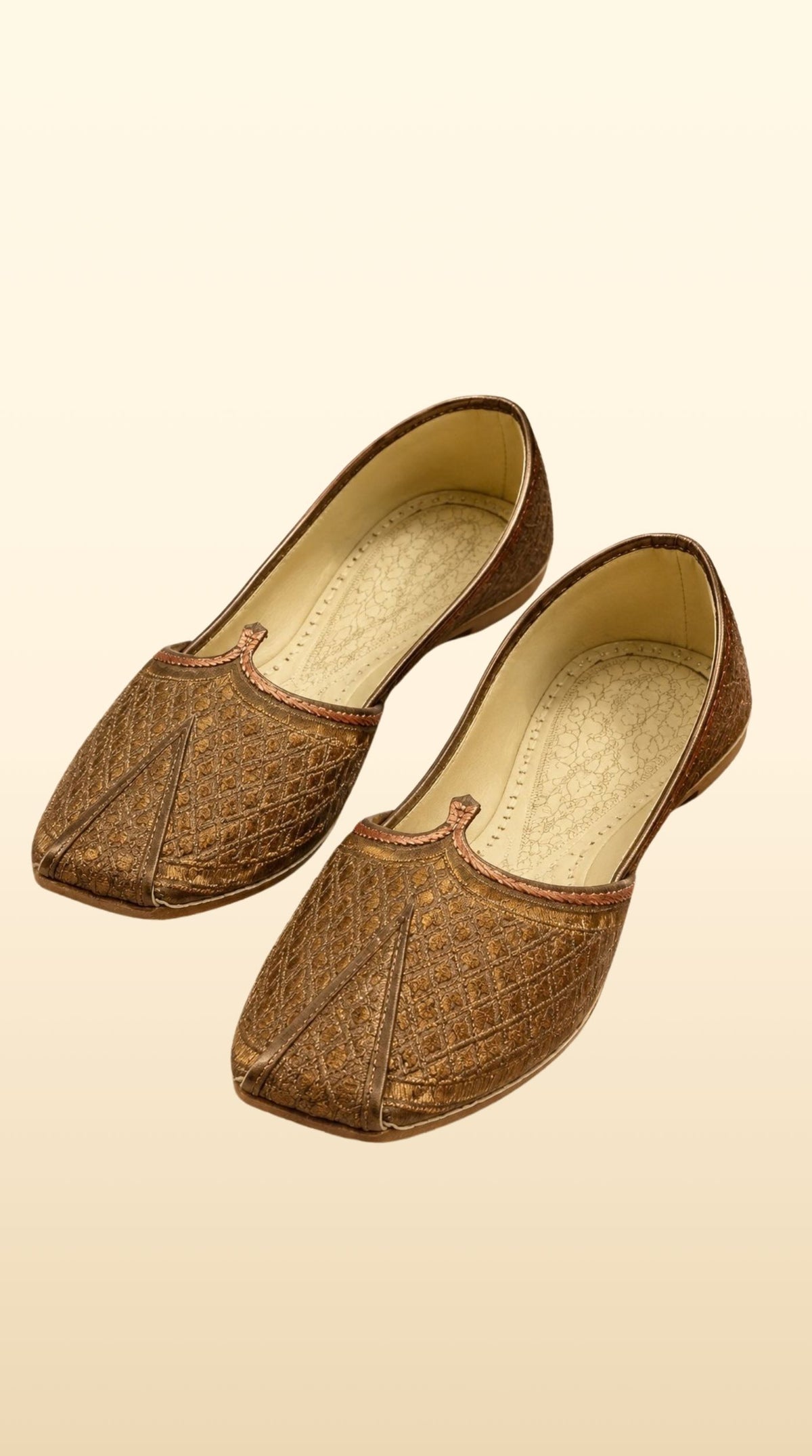 Copper Zardozi Patterned Kusa