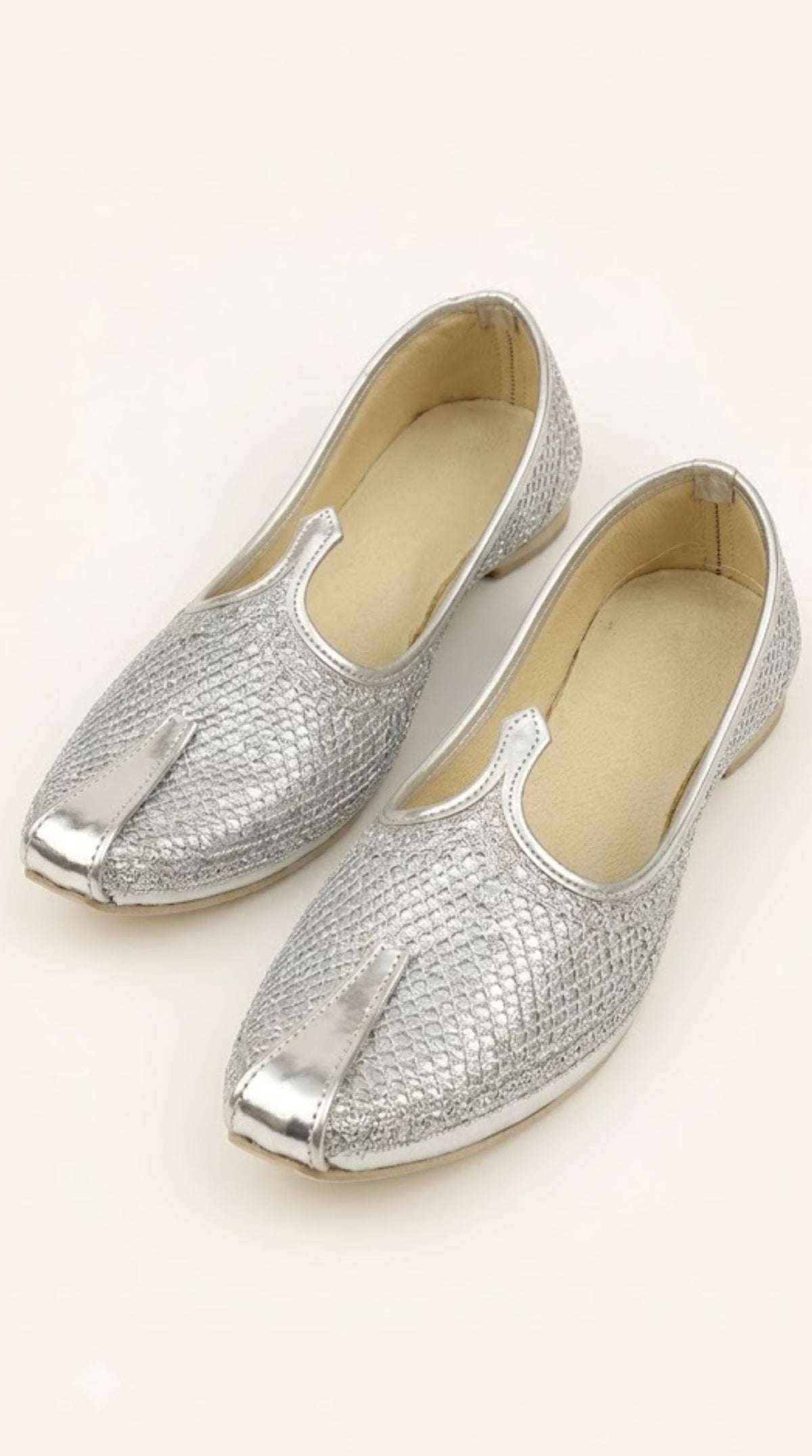 Silver Mens Jutti Pair