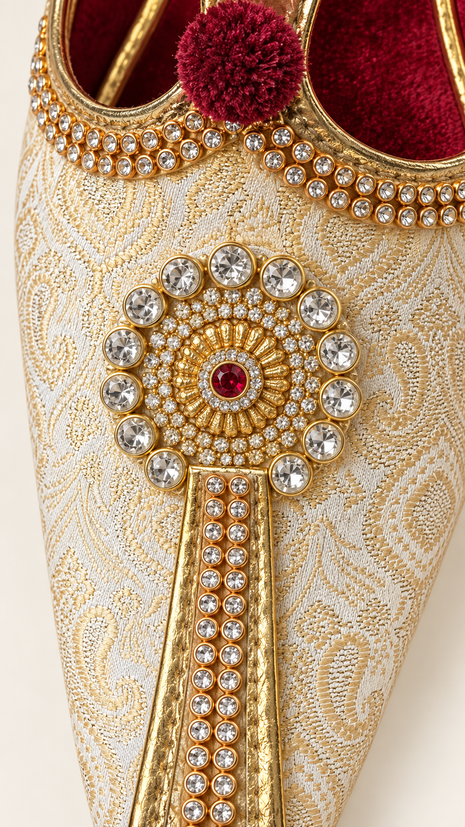 Men's Khussa Gold Brocade 