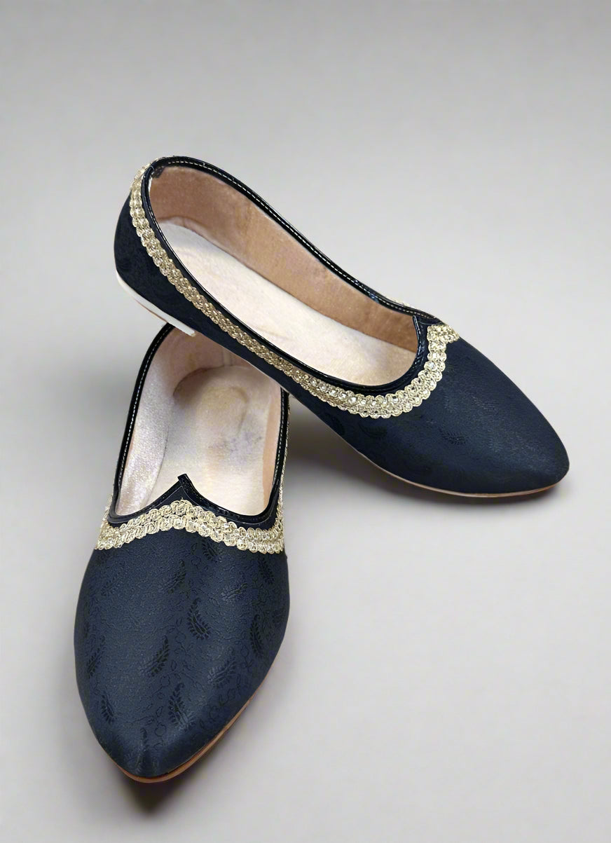 Brocade Jutti In Black Color For Men
